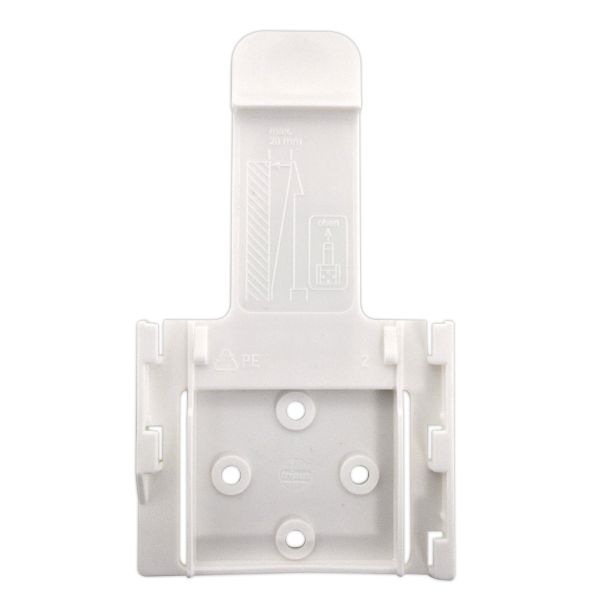 Tripus holder for wheel chock with Tripus logo & TÜV, white