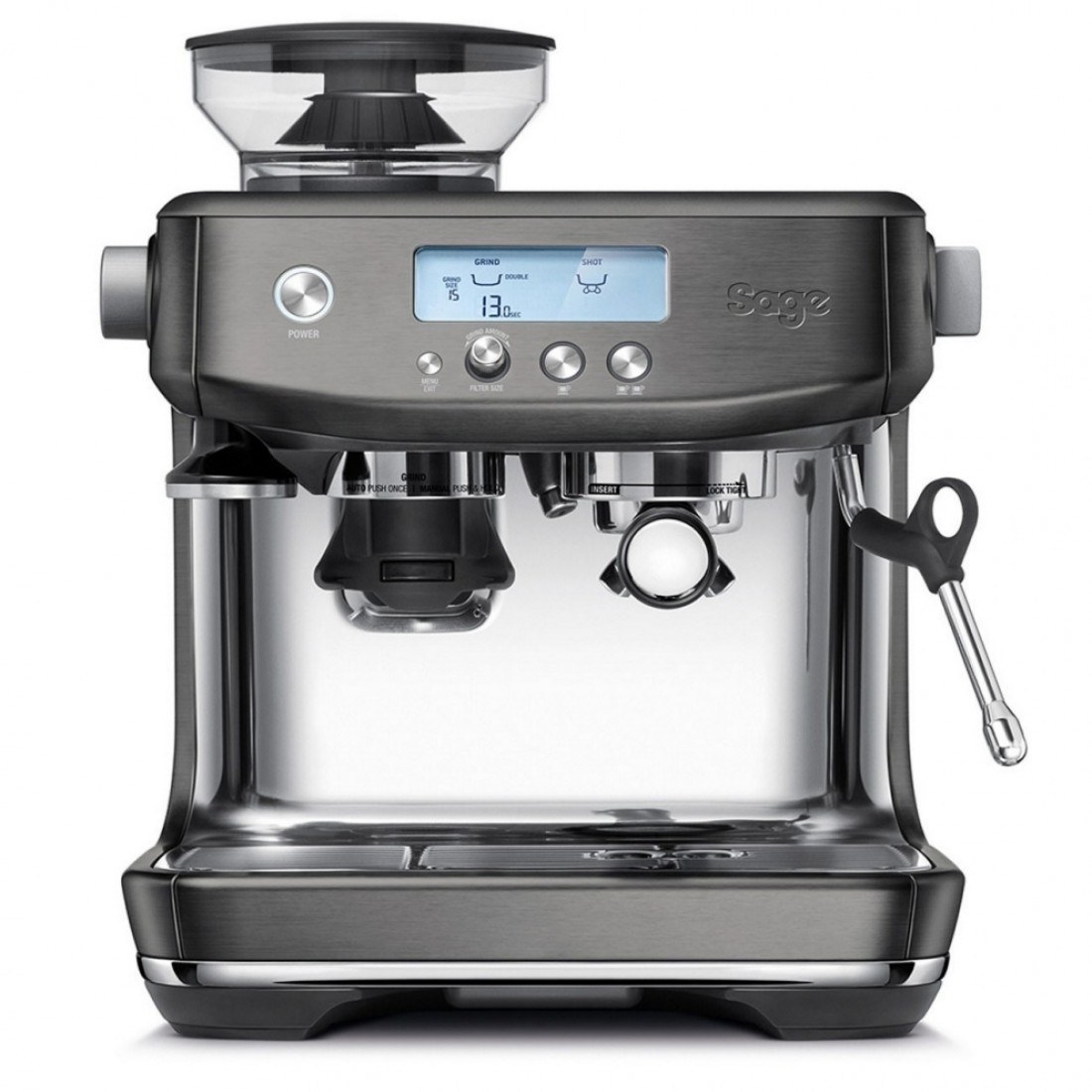 9355973007459_1 SAGE Appliances SES878 - the Barista Pro™ Espressomaschine, schwarz/edelstahl