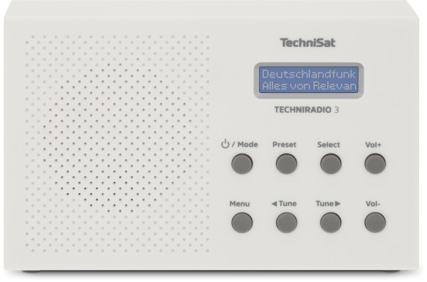 TechniSat TechniRadio 3 - Tragbares DAB-Radio - 1 Watt - Weiß