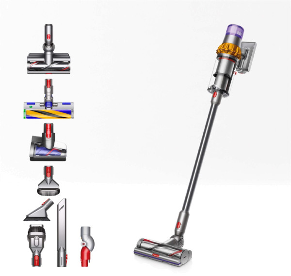 Dyson V15 Detect Absolute cordless upright vacuum cleaner nickel satin yellow/glossy nickel - 394451-01, EAN:5025155070017
