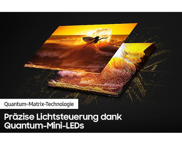 Die innovative Technologie von Samsung, die Quantum Dot-Technologie und Mini-LED-Hintergrundbeleuchtung kombiniert, um ein beeindruckendes Bild zu erzeugen.