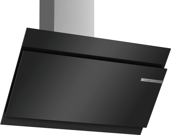 BOSCH DWK97JM60 Series 6 wall-mounted cooker, 90 cm, clear glass, black print