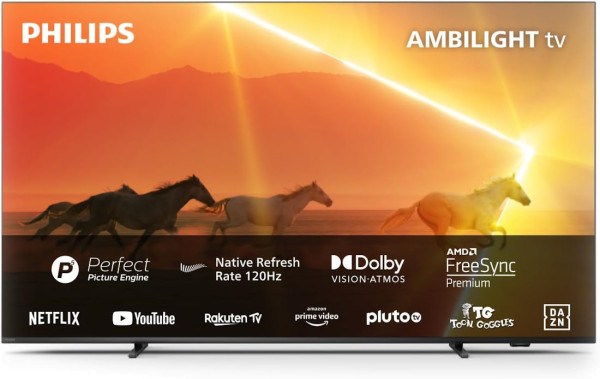 Philips 65PML9008 4K Ultra-HD MiniLED TV, 65 Zoll / 164 cm, Flatscreen, SMART TV, Ambilight