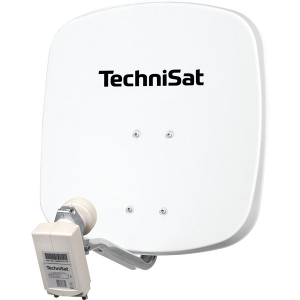 TechniSat DIGIDISH 45 - satellite dish for 1 participant (45 cm small satellite system - complete set with wall bracket and satellite finder V/H-LNB)