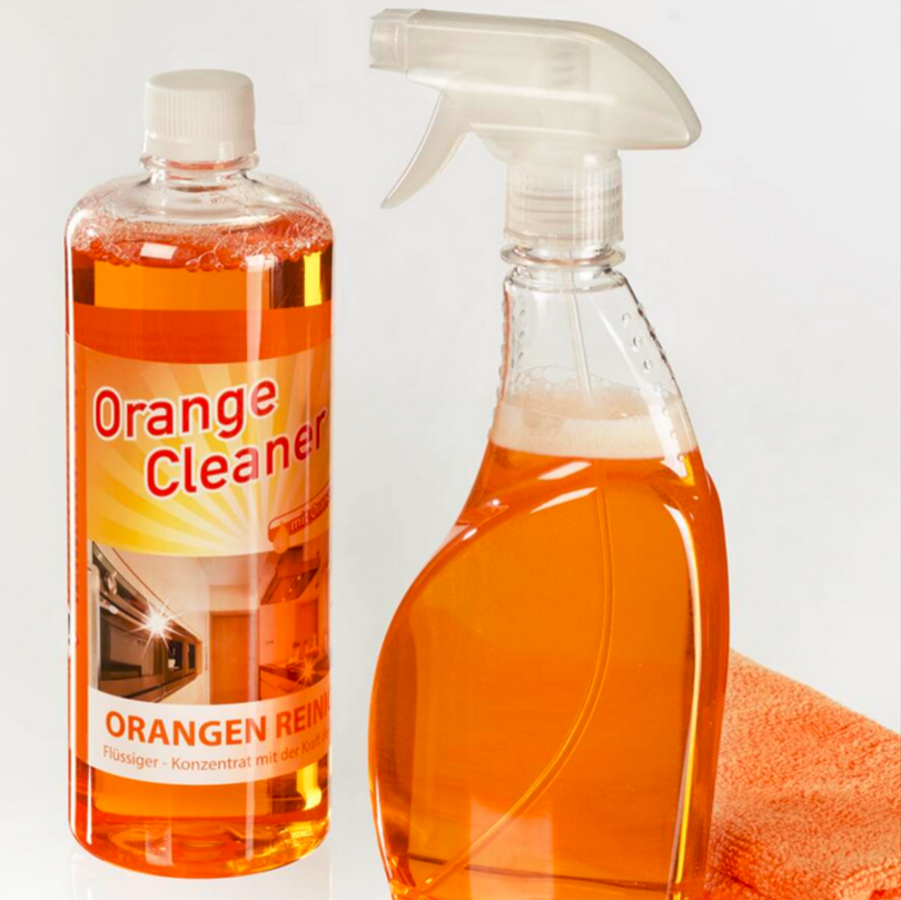Orange cleaner concentrate 2 x 750ml set incl. spray head bottle and 1 microfibre cloth, EAN: 5999546883190