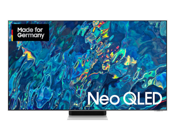 Der Samsung GQ65QN95BAT Neo QLED-TV wird als revolutionäres Produkt positioniert, das das Seherlebnis im Wohnzimmer verändert.