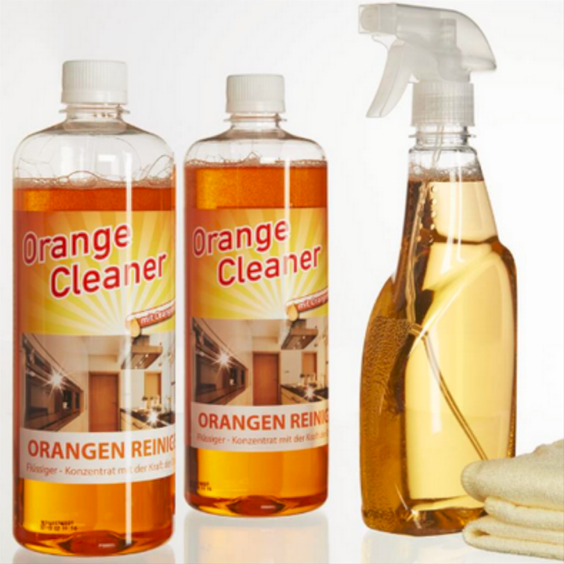 Orange cleaner concentrate 2 x 750ml set incl. spray head bottle and 1 microfibre cloth, EAN: 5999546883190