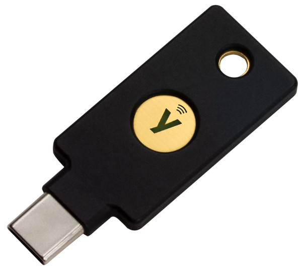 Yubico YubiKey 5C NFC Sicherheitsschlüssel mit USB Type C Stecker FIDO2 U2F OTP