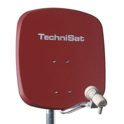 TechniSat Digidish 45 with universal LNB brick red -Twin with wall bracket