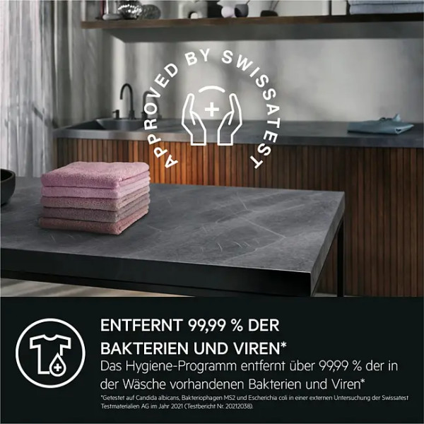 AEG Lavatherm TR8T70689 Wärmepumpentrockner - Swissatest zertifizierte Hygiene-Programm | EAN: 7332543840281