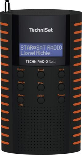 TechniSat TECHNIRADIO DAB/DAB+ und FM-Empfänger - Solar, schwarz/orange [0001/3931]