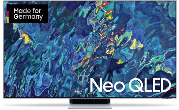 Der Samsung GQ65QN95BAT Neo QLED-TV wird als revolutionäres Produkt positioniert, das das Seherlebnis im Wohnzimmer verändert.