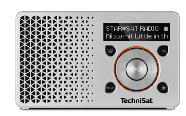 TechniSat DIGITRADIO 1 ( digital radio silver/orange, FM, DAB+, jack)