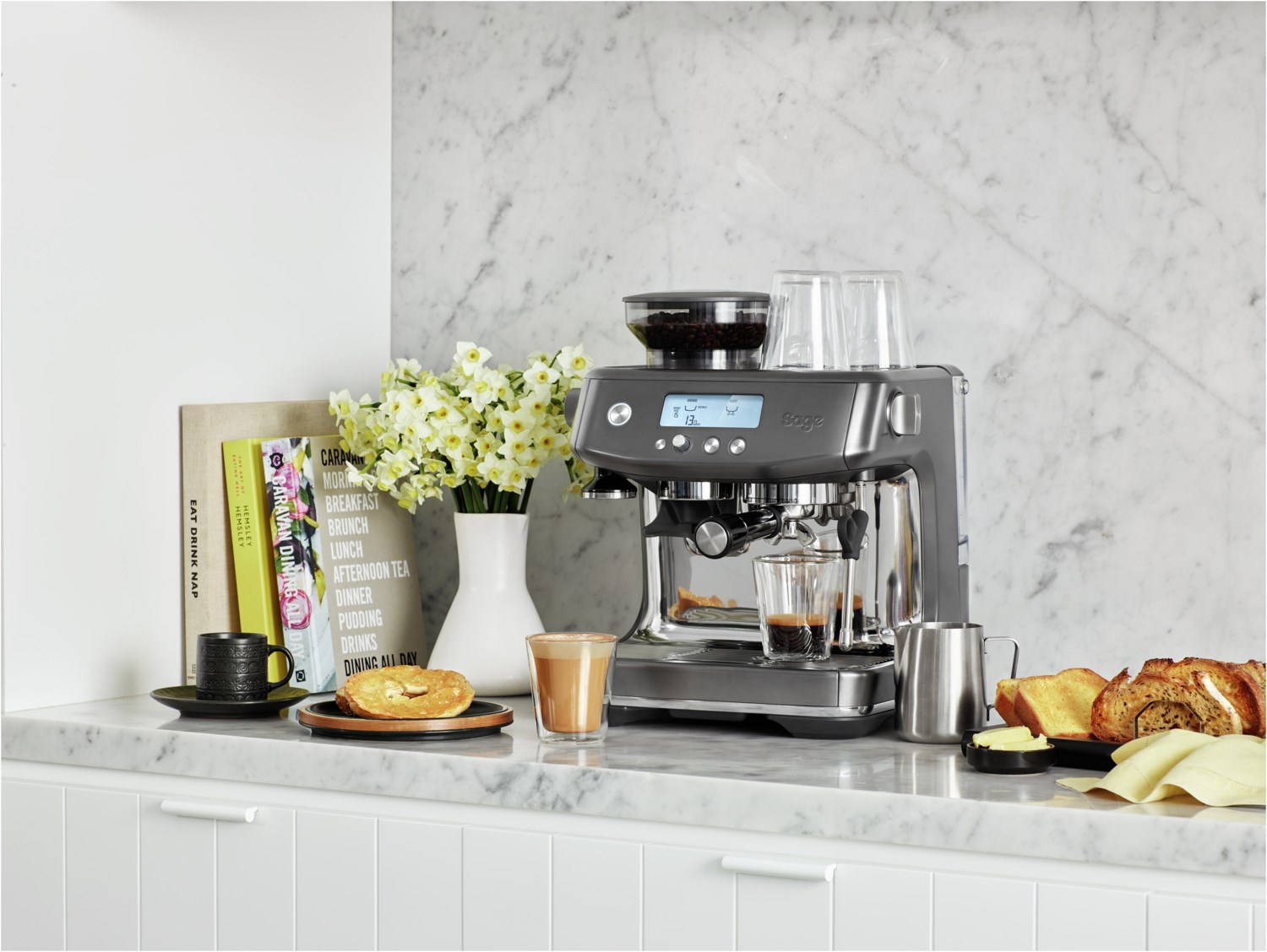  SAGE Appliances SES878 - the Barista Pro™ espresso machine, black/stainless steel, EAN: 9355973007459