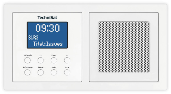 TechniSat DIGITRADIO UP 1 DAB+ Unterputzradio (Radio zur Anbringung an Doppel-Unterputzdose) weiss
