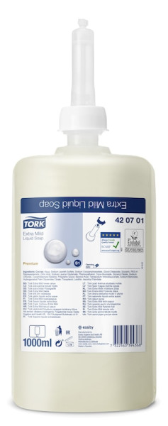 TORK Premium Flüssigseife extramild je 1000 ml unparfümiert [420701]