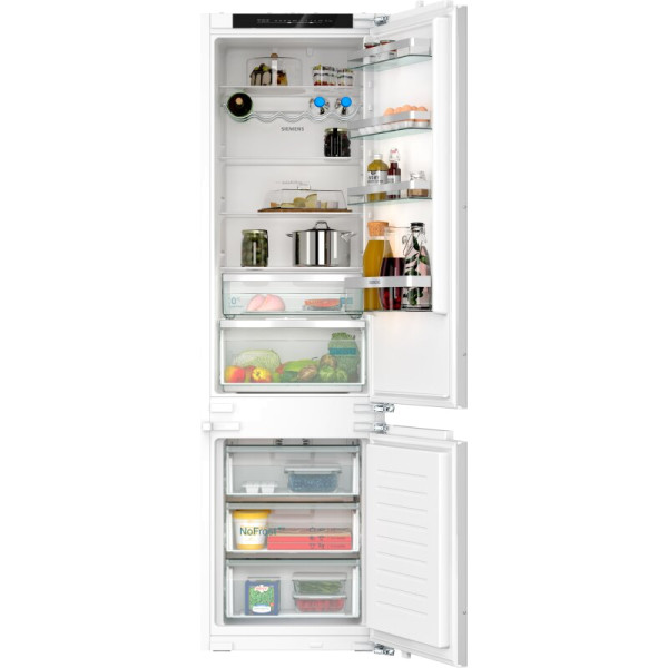 SIEMENS iQ300 built-in fridge-freezer combination with bottom freezer compartment, flat hinge KI96NVFD0