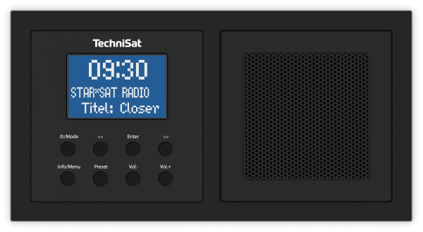 TechniSat DIGITRADIO UP 1 DAB+ Unterputzradio (Radio zur Anbringung an Doppel-Unterputzdose) schwarz
