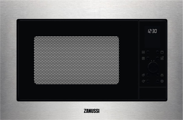 Zanussi ZMSN7CX Einbau-Mikrowelle, 25l, 1400W, Schwarz-Silber