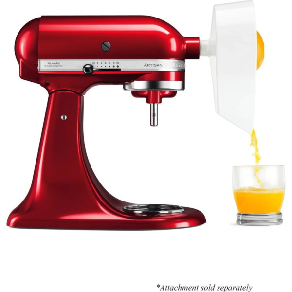 KitchenAid Citrus Juicer Accessory is used in conjunction with the KitchenAid Stand Mixers