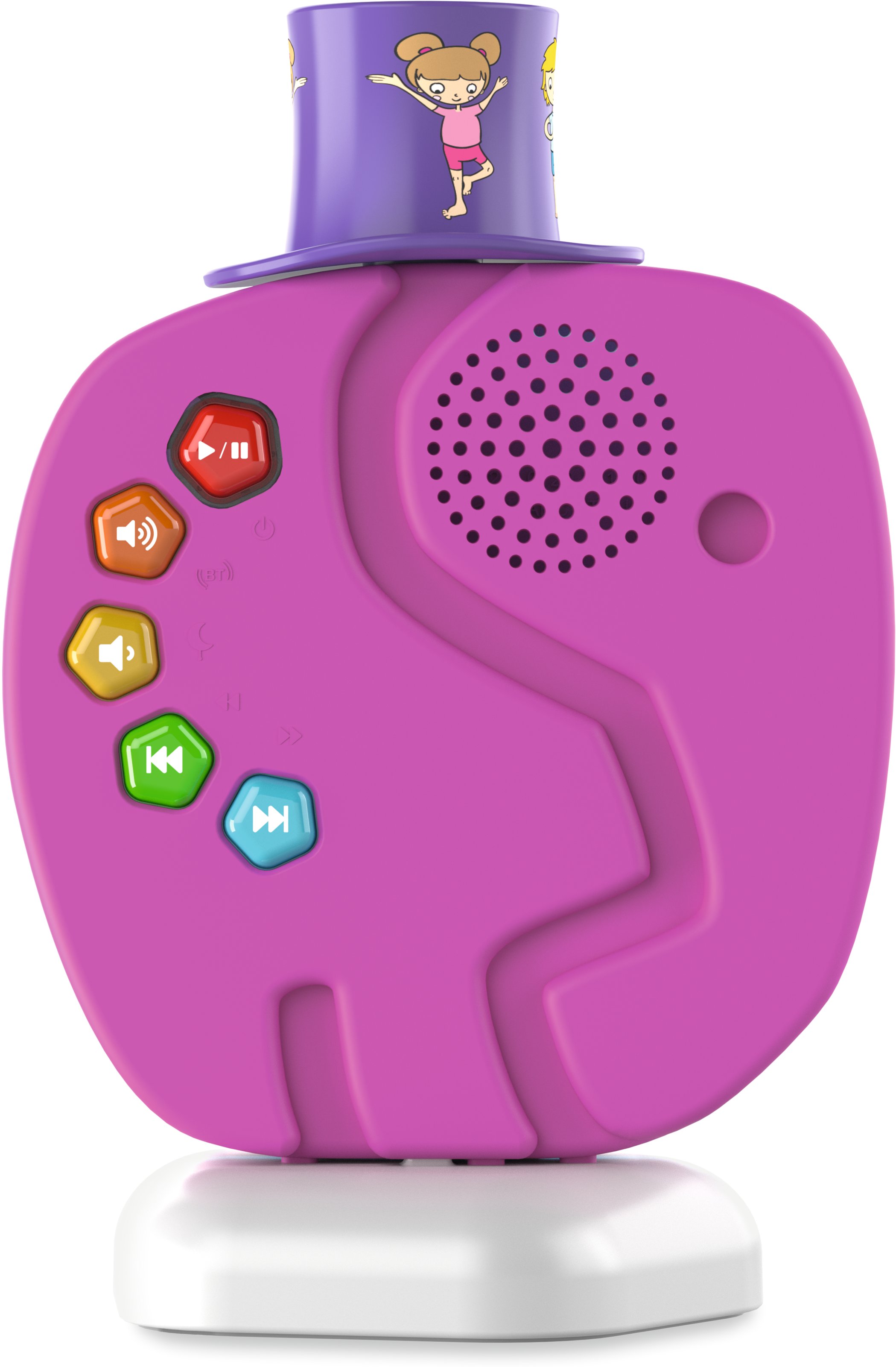 Der TECHNIFANT ist ein mobiler Musikspieler für Kinder mit mehreren Hörfiguren