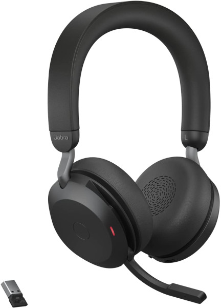 Jabra Evolve2 75 MS Duo, Headset, Stereo, Kabellos, Bluetooth inkl. Link 380a BT