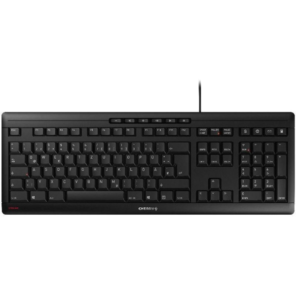 Cherry Stream Keyboard, black, German layout
