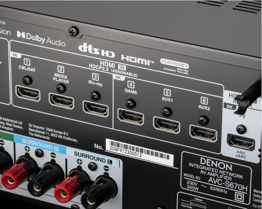 DENON AVC-S670H 5.2-channel 140W 8K AV amplifier with HEOS Built-in EAN: 0747192140205